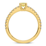 Photo of Zaila 1 1/2 ct tw. Lab Grown Emerald Solitaire Yellow Diamond Engagement Ring 14K Yellow Gold [BT2095YE-NY090]