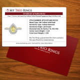 Frea 1 7/8 ct tw. Lab Grown Pear Solitaire Yellow Diamond Engagement Ring 14K Yellow Gold