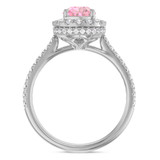 Photo of Frea 2 1/3 ct tw. Lab Grown Pear Solitaire Pink Diamond Trio Set 14K White Gold [BT2111WE-MP125]