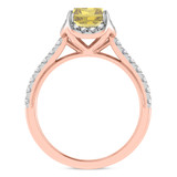 Photo of Daisy 2 1/2 ct tw. Lab Grown Radiant Solitaire Yellow Diamond Engagement Ring 10K Rose Gold [BT2110RE-ZY195]