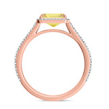 Photo of Marzell 2 1/2 ct tw. Lab Grown Radiant Solitaire Yellow Diamond Engagement Ring 14K Rose Gold [BT2098RE-ZY195]