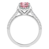 Photo of Daisy 2 1/2 ct tw. Lab Grown Radiant Solitaire Pink Diamond Engagement Ring 14K White Gold [BT2108WE-ZP195]