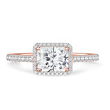 Photo of Marzell 2 1/2 ct tw. Lab Grown Diamond Radiant Solitaire Engagement Ring 14K Rose Gold [BT2099RE-Z195]