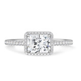 Photo of Marzell 2 7/8 ct tw. Lab Grown Radiant Solitaire Diamond Bridal Set 14K White Gold [BT2099WE-Z195]
