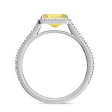 Photo of Marzell 2 1/2 ct tw. Lab Grown Radiant Solitaire Yellow Diamond Engagement Ring 10K White Gold [BT2098WE-ZY195]