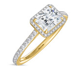Photo of Marzell 2 7/8 ct tw. Lab Grown Radiant Solitaire Diamond Bridal Set 10K Yellow Gold [BT2099YE-Z195]