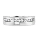 Photo of Daisy 3 1/5 ct tw. Lab Grown Radiant Solitaire Blue Diamond Trio Set 14K White Gold [BT1659WM]