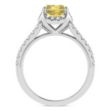 Photo of Daisy 2 1/2 ct tw. Lab Grown Radiant Solitaire Yellow Diamond Engagement Ring 10K White Gold [BT2110WE-ZY195]