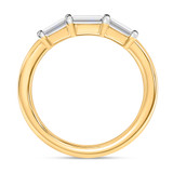 Photo of Canna 4 ct tw. Lab Grown Diamond Cushion Solitaire Bridal Set 10K Yellow Gold [BT2116YL]