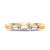 Photo of Canna 5 1/3 ct tw. Lab Grown Diamond Cushion Solitaire Trio Set 10K Yellow Gold [BT2116YL]