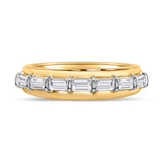 Photo of Canna 5 1/3 ct tw. Lab Grown Diamond Cushion Solitaire Trio Set 10K Yellow Gold [BT2116YM]