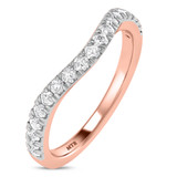 Photo of Daisy 2 3/4 ct tw. Lab Grown Diamond Radiant Solitaire Bridal Set 14K Rose Gold [BT1659RL]
