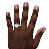 Photo of Daisy 2 1/2 ct tw. Lab Grown Diamond Radiant Solitaire Engagement Ring 14K Rose Gold [BT1659RE-Z195] [HT-4]