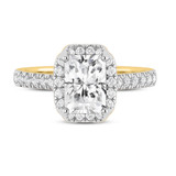 Photo of Daisy 2 1/2 ct tw. Lab Grown Diamond Radiant Solitaire Engagement Ring 14K Yellow Gold [BT1659YE-Z195]