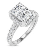 Photo of Daisy 3 1/5 ct tw. Lab Grown Diamond Radiant Solitaire Trio Set 10K White Gold [BT1659WE-Z195]