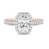 Photo of Daisy 3 1/5 ct tw. Lab Grown Diamond Radiant Solitaire Trio Set 14K Rose Gold [BT1659RE-Z195]