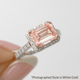 Photo of Marzell 3 2/3 ct tw. Lab Grown Radiant Solitaire Pink Diamond Trio Set 14K Rose Gold [BT2096R-ZP195]