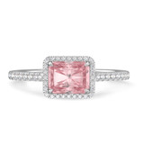 Photo of Marzell 3 2/3 ct tw. Lab Grown Radiant Solitaire Pink Diamond Trio Set 10K White Gold [BT2096WE-ZP195]