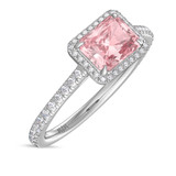 Photo of Marzell 3 2/3 ct tw. Lab Grown Radiant Solitaire Pink Diamond Trio Set 10K White Gold [BT2096WE-ZP195]