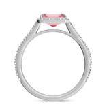 Photo of Marzell 2 1/2 ct tw. Lab Grown Radiant Solitaire Pink Diamond Engagement Ring 10K White Gold [BT2096WE-ZP195]