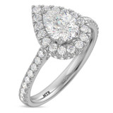 Photo of Frea 2 1/10 ct tw. Lab Grown Diamond Pear Solitaire Bridal Set 14K White Gold [BT1674WE-M125]