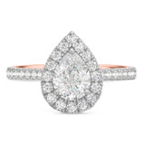 Photo of Frea 1 7/8 ct tw. Lab Grown Diamond Pear Solitaire Engagement Ring 10K Rose Gold [BT1674RE-M125]