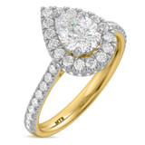 Photo of Frea 2 1/3 ct tw. Lab Grown Diamond Pear Solitaire Trio Set 10K Yellow Gold [BT1674YE-M125]