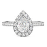 Photo of Frea 2 1/10 ct tw. Lab Grown Diamond Pear Solitaire Bridal Set 10K White Gold [BT1674WE-M125]