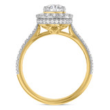 Photo of Frea 2 1/10 ct tw. Lab Grown Diamond Pear Solitaire Bridal Set 10K Yellow Gold [BT1674YE-M125]