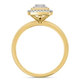 Photo of Hansel 1/7 ct tw. Diamond Cushion Cluster Trio Set 14K Yellow Gold [BT2265YE-C000]