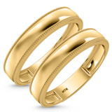 Photo of Hansel Classic Same Sex Mens Band Set 10K Yellow Gold [WM2265Y]