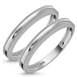 Photo of Hansel 0 ct tw. No Gemstone Same Sex Ladies Band Set 10K White Gold [WL2265W]