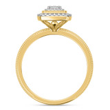 Photo of Hansel 1/7 ct tw. Diamond Cushion Cluster Engagement Ring 10K Yellow Gold [BT2265YE-C000]