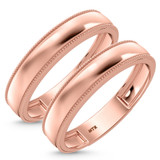Photo of Hansel Classic Same Sex Mens Band Set 14K Rose Gold [WM2265R]