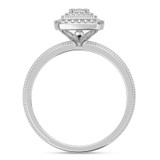 Photo of Hansel 1/7 ct tw. Diamond Cushion Cluster Engagement Ring 14K White Gold [BT2265WE-C000]