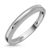 Photo of Hansel 0 ct tw. No Gemstone Same Sex Ladies Band Set 14K White Gold [BT2265WL]