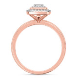 Photo of Hansel 1/7 ct tw. Diamond Cushion Cluster Bridal Set 10K Rose Gold [BT2265RE-C000]