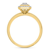 Photo of Hansel 1/5 ct tw. Diamond Emerald Cluster Trio Set 10K Yellow Gold [BT2268YE-C000]