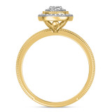 Photo of Hansel 1/7 ct tw. Diamond Round Cluster Engagement Ring 14K Yellow Gold [BT2266YE-C000]