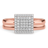Photo of Ignaz 1/5 ct tw. Diamond Princess Cluster Bridal Set 14K Rose Gold [BR2269R-C000]