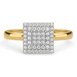Photo of Ignaz 1/5 ct tw. Diamond Princess Cluster Engagement Ring 14K Yellow Gold [BT2269YE-C000]