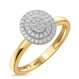 Photo of Ignaz 1/5 ct tw. Diamond Oval Cluster Engagement Ring 14K Yellow Gold [BT2270YE-C000]