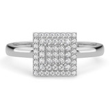 Photo of Ignaz 1/5 ct tw. Diamond Princess Cluster Engagement Ring 10K White Gold [BT2269WE-C000]