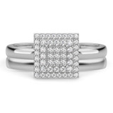 Photo of Ignaz 1/5 ct tw. Diamond Princess Cluster Bridal Set 14K White Gold [BR2269W-C000]