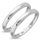Photo of Ignaz 0 ct tw. No Gemstone Same Sex Ladies Band Set 14K White Gold [WL2269W]