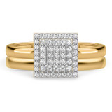 Photo of Ignaz 1/5 ct tw. Diamond Princess Cluster Bridal Set 10K Yellow Gold [BR2269Y-C000]