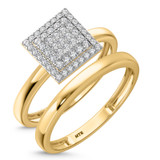Photo of Ignaz 1/5 ct tw. Diamond Princess Cluster Bridal Set 14K Yellow Gold [BR2269Y-C000]