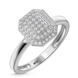 Photo of Ignaz 1/5 ct tw. Diamond Emerald Cluster Bridal Set 14K White Gold [BT2274WE-C000]