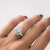 Photo of Ignaz 1/5 ct tw. Diamond Heart Cluster Engagement Ring 10K White Gold [BT2272WE-C000]