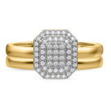 Photo of Ignaz 1/5 ct tw. Diamond Emerald Cluster Bridal Set 10K Yellow Gold [BR2274Y-C000]